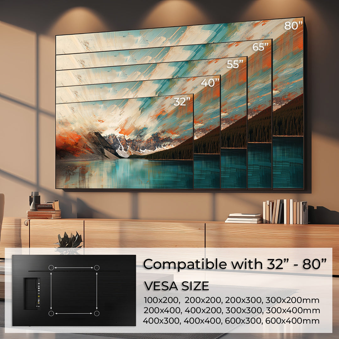 Maclean TV-Halterung, max VESA 600x400, 32-80", 45kg, Neigungsverstellung +0°~-10°, MC-413