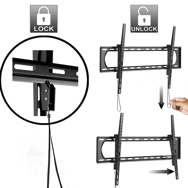 Maclean TV-Halterung, max VESA 600x400, 32-80", 45kg, Neigungsverstellung +0°~-10°, MC-413