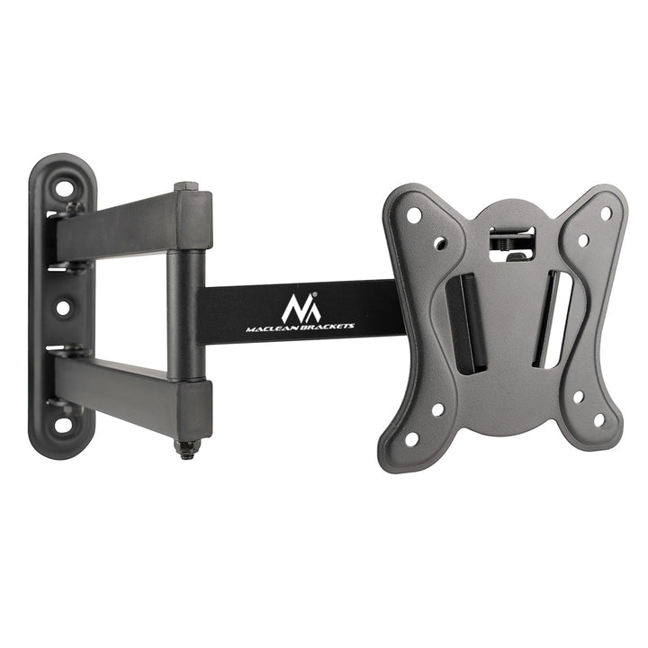 Maclean MC-417 Full Motion TV Monitor Wall Mount 13-32" 30kg max. VESA 100x100 Black  Powder Coated Universal Holder Bracket Adjustable Wall Distance Rotating Tilting