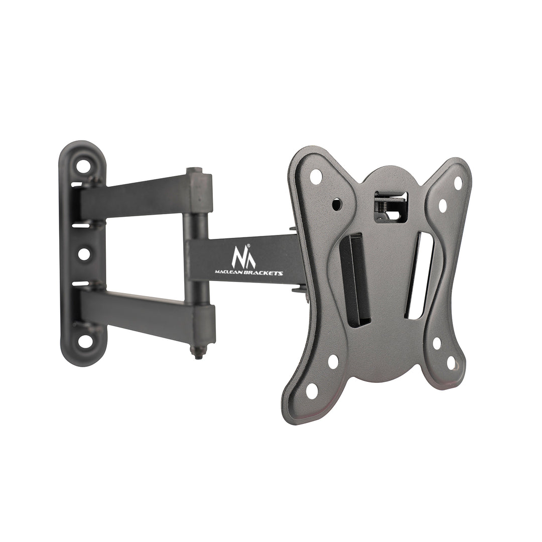 Maclean MC-417 Full Motion TV Monitor Wall Mount 13-32" 30kg max. VESA 100x100 Black  Powder Coated Universal Holder Bracket Adjustable Wall Distance Rotating Tilting