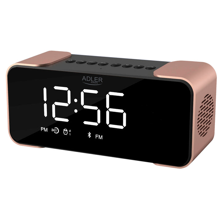 Adler AD 1190 Copper wireless radio alarm clock with LED display and Bluetooth function