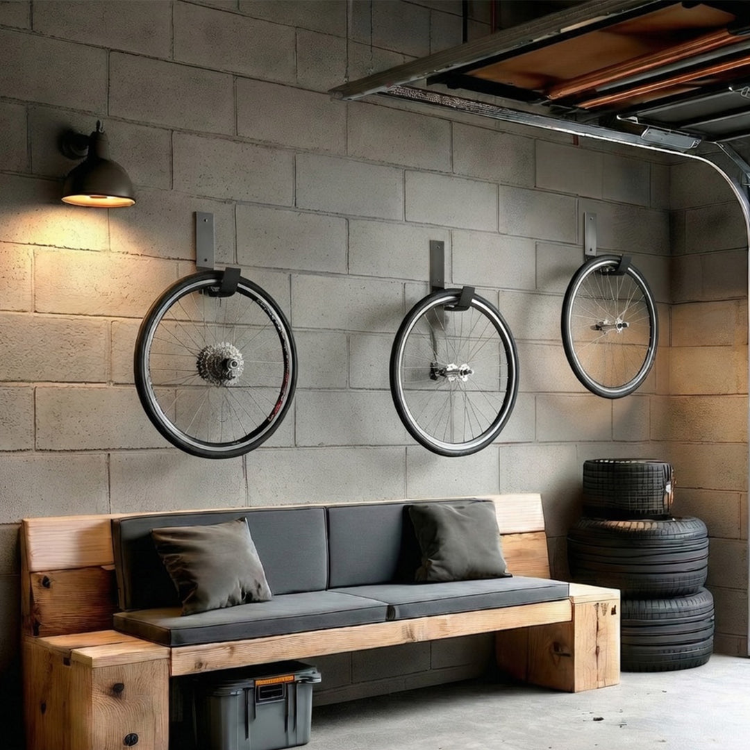 Maclean MC-435 Gancho Soporte de Pared para Neumáticos, Ruedas, Escalera, Bicicleta, Material Aacero, Carga máx. 15kg