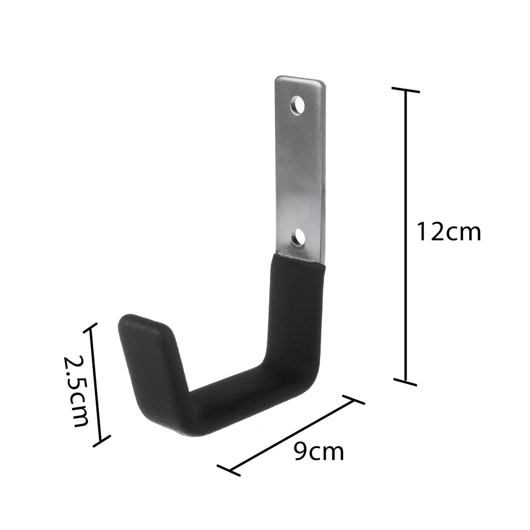 Maclean MC-435 Gancho Soporte de Pared para Neumáticos, Ruedas, Escalera, Bicicleta, Material Aacero, Carga máx. 15kg