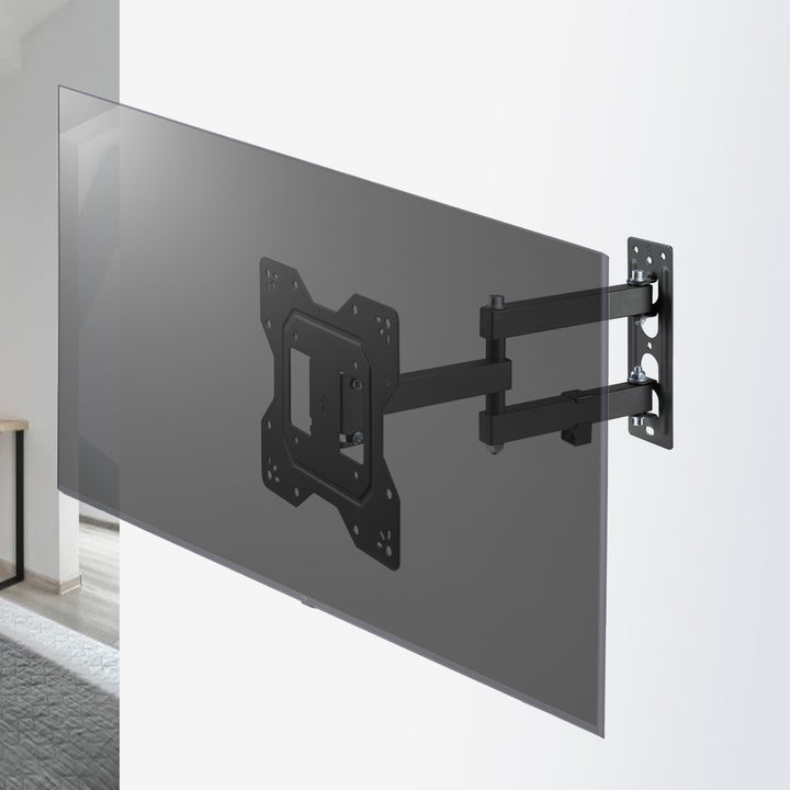 Maclean MC-700N TV Monitor Wall Mount Universal max VESA 200x20 23"-43" 30kg Black Extendable Tilting for Small TVs