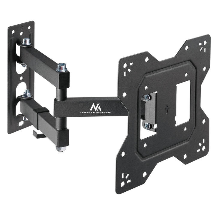 Maclean MC-700N TV Monitor Wall Mount Universal max VESA 200x20 23"-43" 30kg Black Extendable Tilting for Small TVs