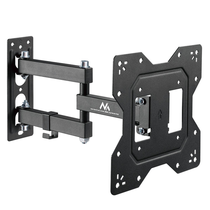 Maclean MC-700N TV Monitor Wall Mount Universal max VESA 200x20 23"-43" 30kg Black Extendable Tilting for Small TVs