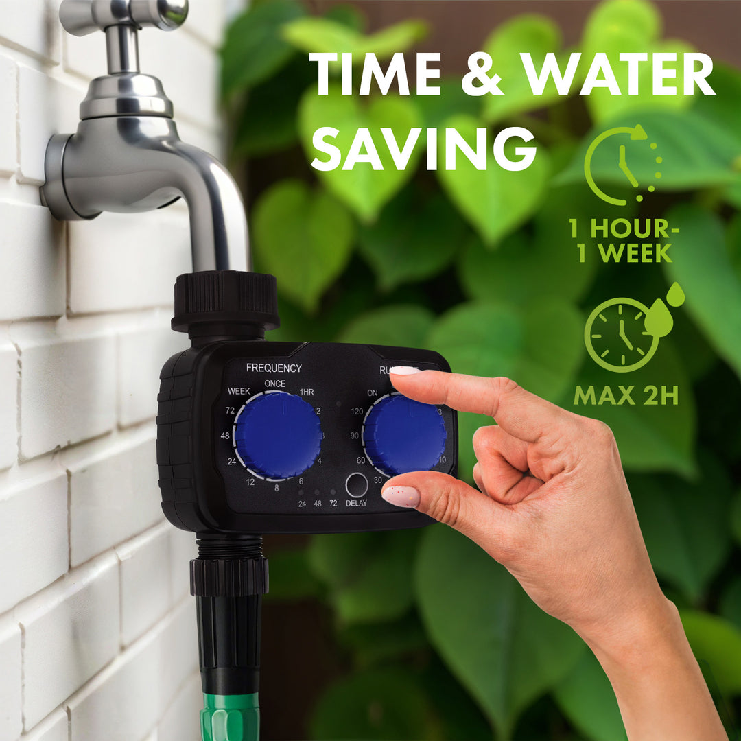 Controlador de riego electrónico GreenBlue, programador, fuente de alimentación 2x 1,5V AA, GB391