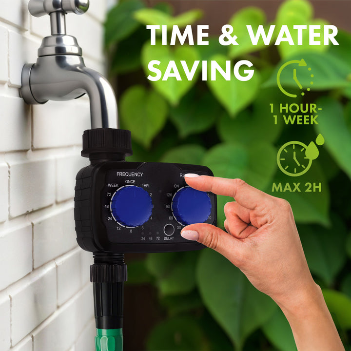 Controlador de riego electrónico GreenBlue, programador, fuente de alimentación 2x 1,5V AA, GB391