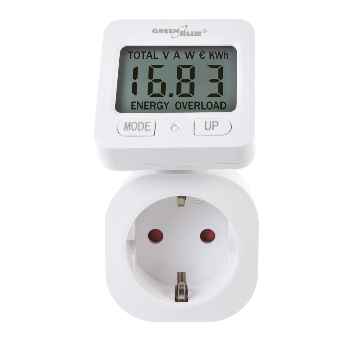 GreenBlue energiemeter, wattmeter, 16A, max. 3680W, subgeheugen, GB615 F