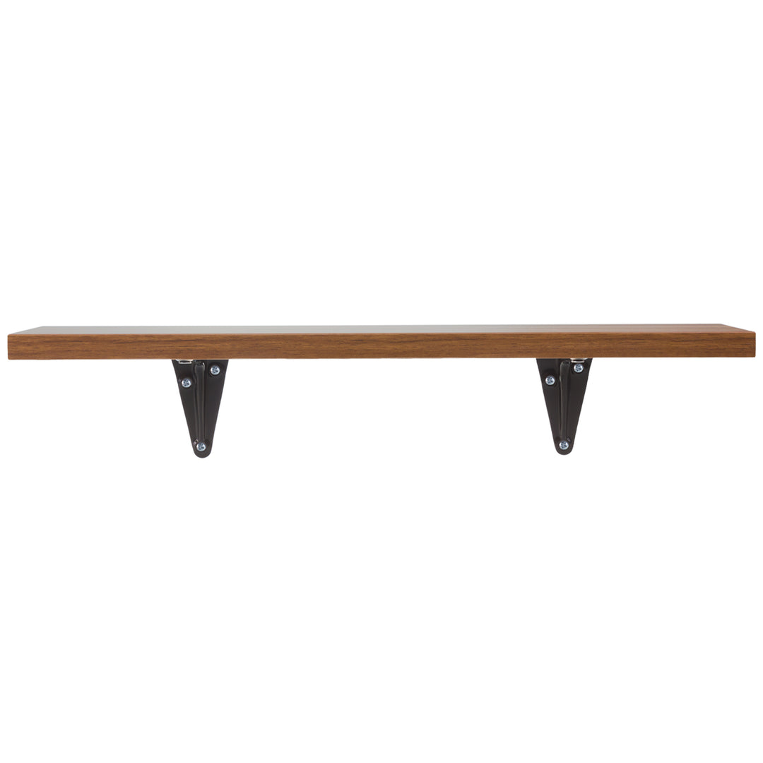 Maclean MC-331 - Set van 6 Wandplanken - 8kg max - Wandmontage - Boeken Planken - 43 x 11,4 x 1,5 cm - Bruin ( walnoot)