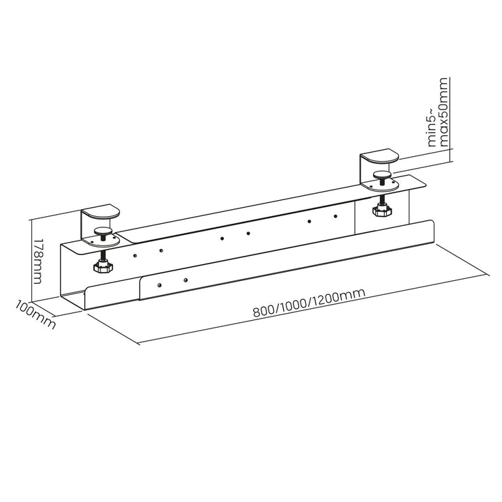 Maclean under-desk cable organizer, 5kg max, MC-333