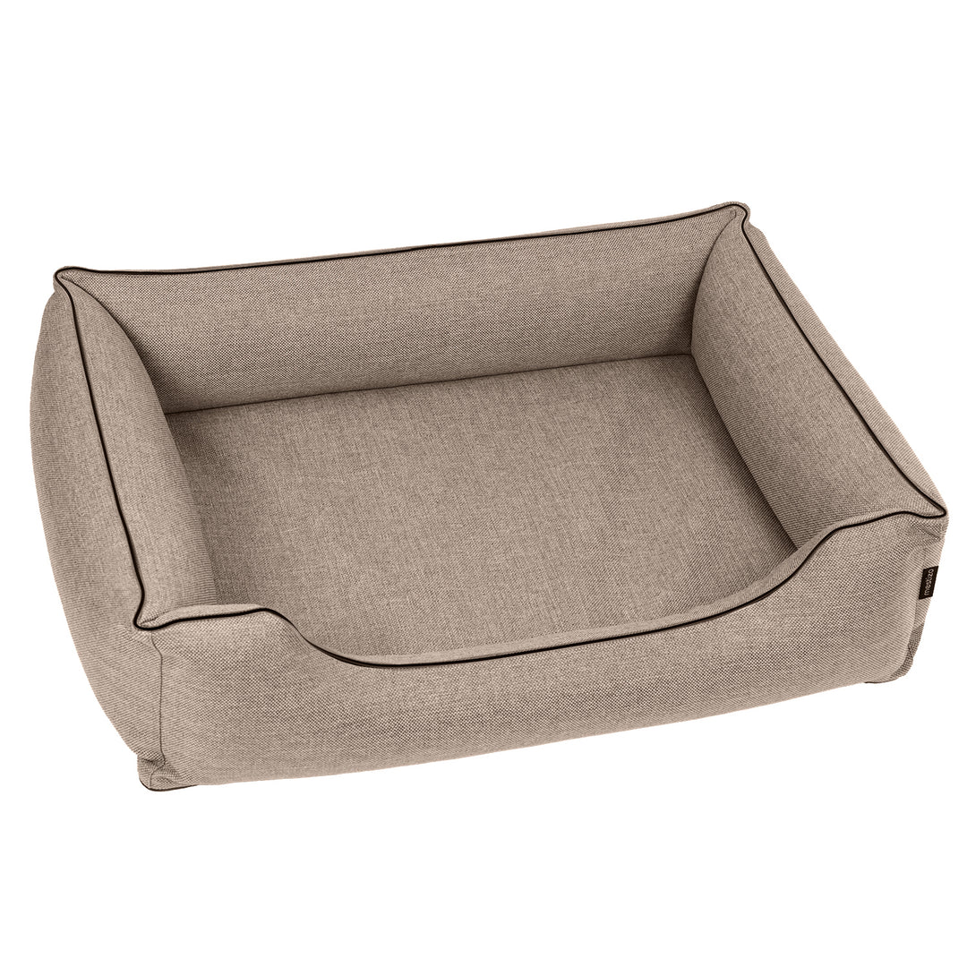 Mestizo Sofa bed Mallorca Standard TwinFoam Dog Bed lair, 80x60 cm lair, beige with black trim, SMTF-BEI-B-2