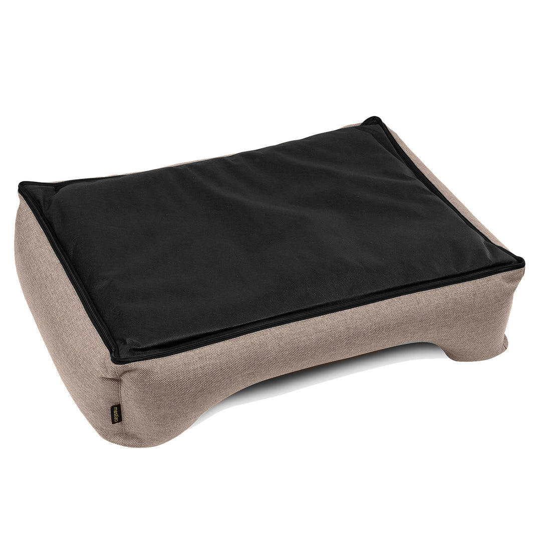 Mestizo Sofa bed Mallorca Standard TwinFoam Dog Bed lair, 80x60 cm lair, beige with black trim, SMTF-BEI-B-2