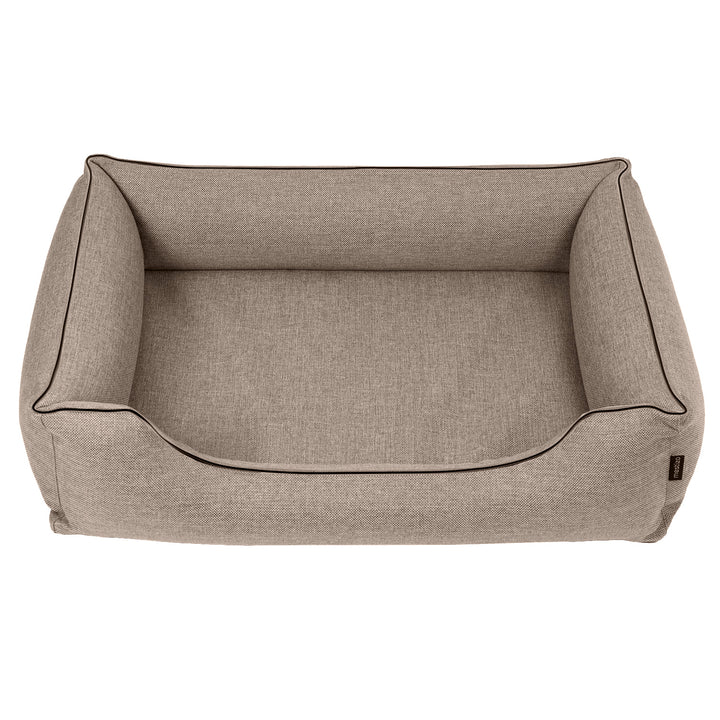 Mestizo Sofa bed Mallorca Standard TwinFoam Dog Bed lair, 80x60 cm lair, beige with black trim, SMTF-BEI-B-2