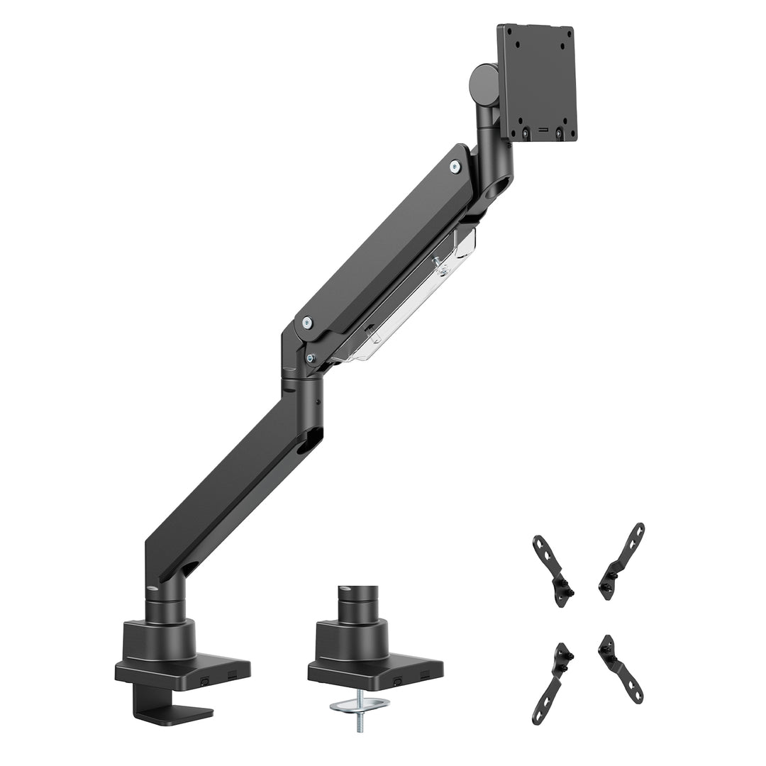 Maclean MC-968 - Monitorbeugel - Monitorhouder - Dubbele arm - Met gasveer - 17-57 inch - Tot 27kg - Zwart