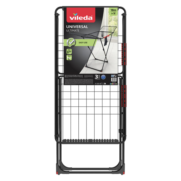 Vileda laundry dryer, drying area 18m, black, Universal Ultimate