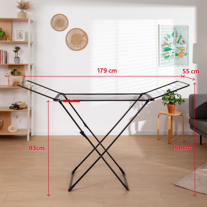 Vileda laundry dryer, drying area 18m, black, Universal Ultimate