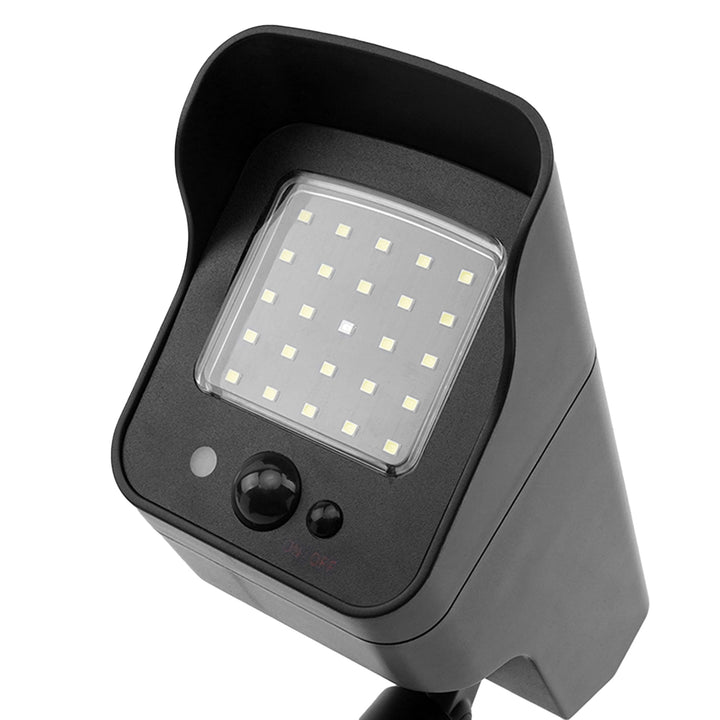 Maclean Cámara de Vigilancia con Detector de Movimiento y Luz LED | Cámara de Vigilancia IP Solar con Lente | IP65 - Uso en Exteriores | 216/149lm, 6500K | LED Rojo Intermitente con Energía Solar