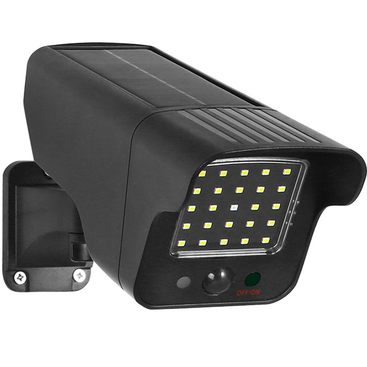 Maclean Cámara de Vigilancia con Detector de Movimiento y Luz LED | Cámara de Vigilancia IP Solar con Lente | IP65 - Uso en Exteriores | 216/149lm, 6500K | LED Rojo Intermitente con Energía Solar