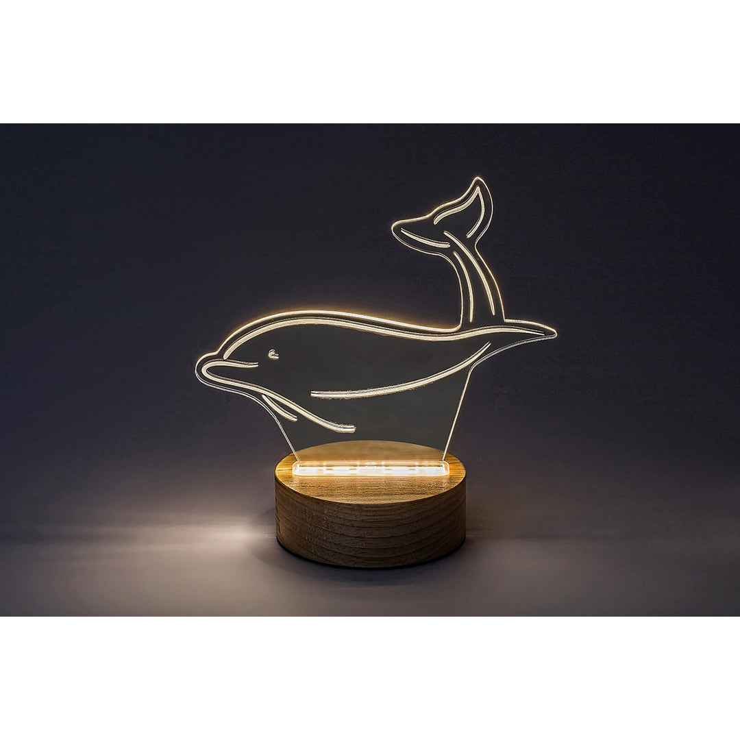 Rabalux Akali is a decorative LED lamp featuring a dolphin motif, with a power of 2W.