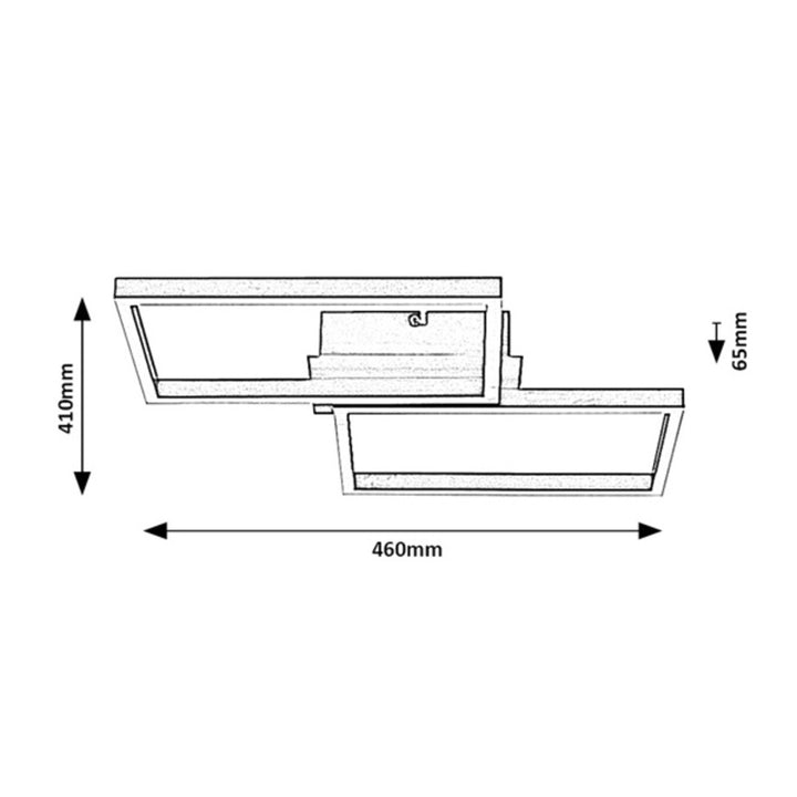 Rabalux, ceiling lamp, LED 40W, black, remote control, Ludano