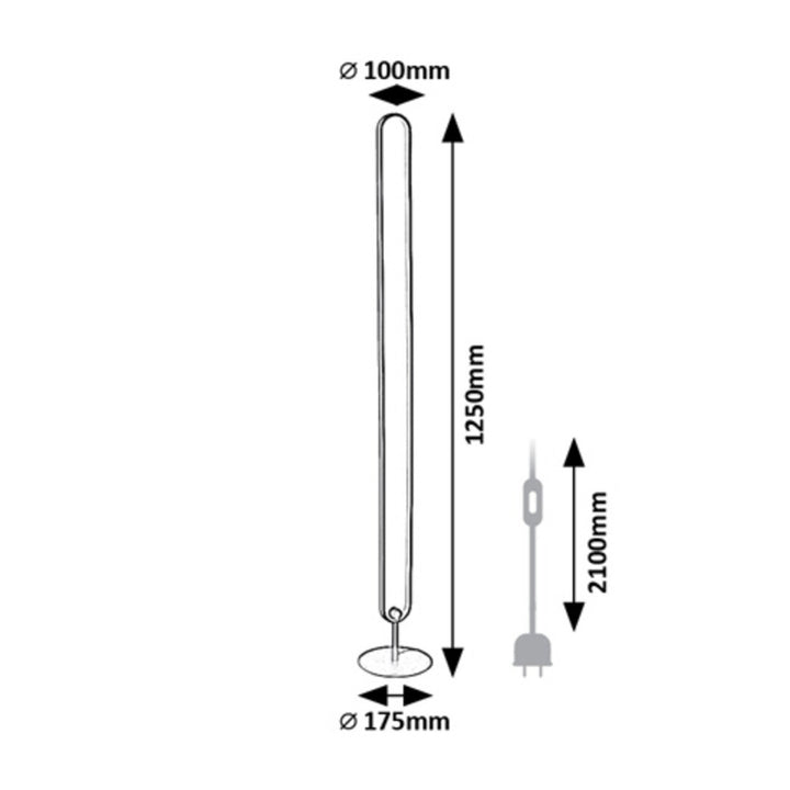 Rabalux, lampe sur pied, LED 19W, RGB, avec télécommande, Barto