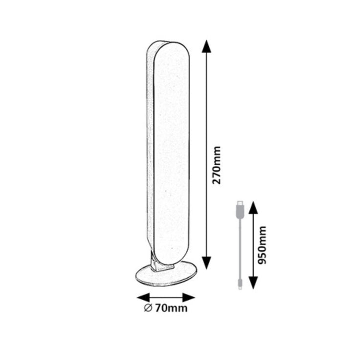 Rabalux, table lamp, decorative, LED 3W, USB, Parker