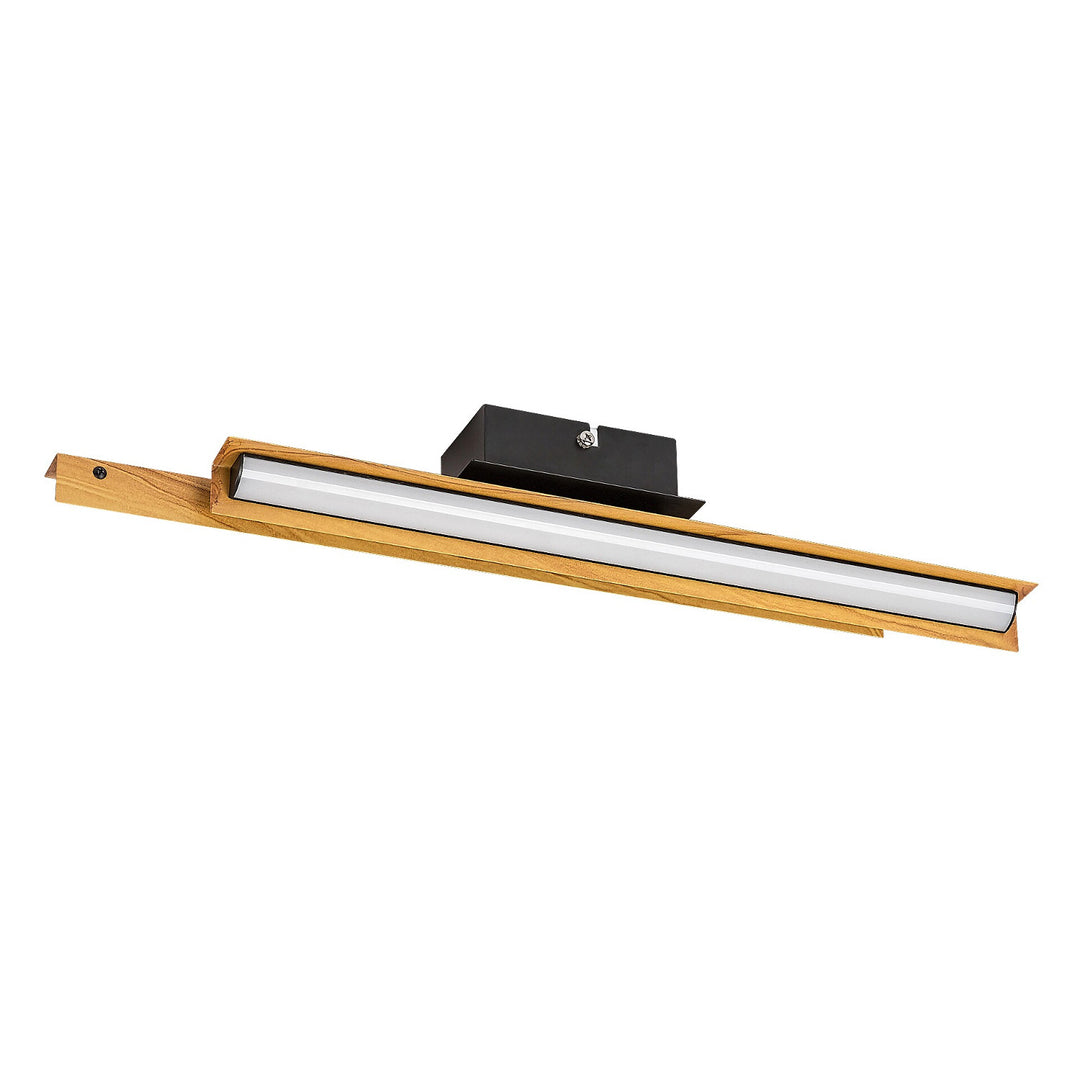 Rabalux - Wandlamp / plafondlamp ideal voor woonkamer - Lamp LED - 12W  - Warm wit - Remiel - Bruin en zwart