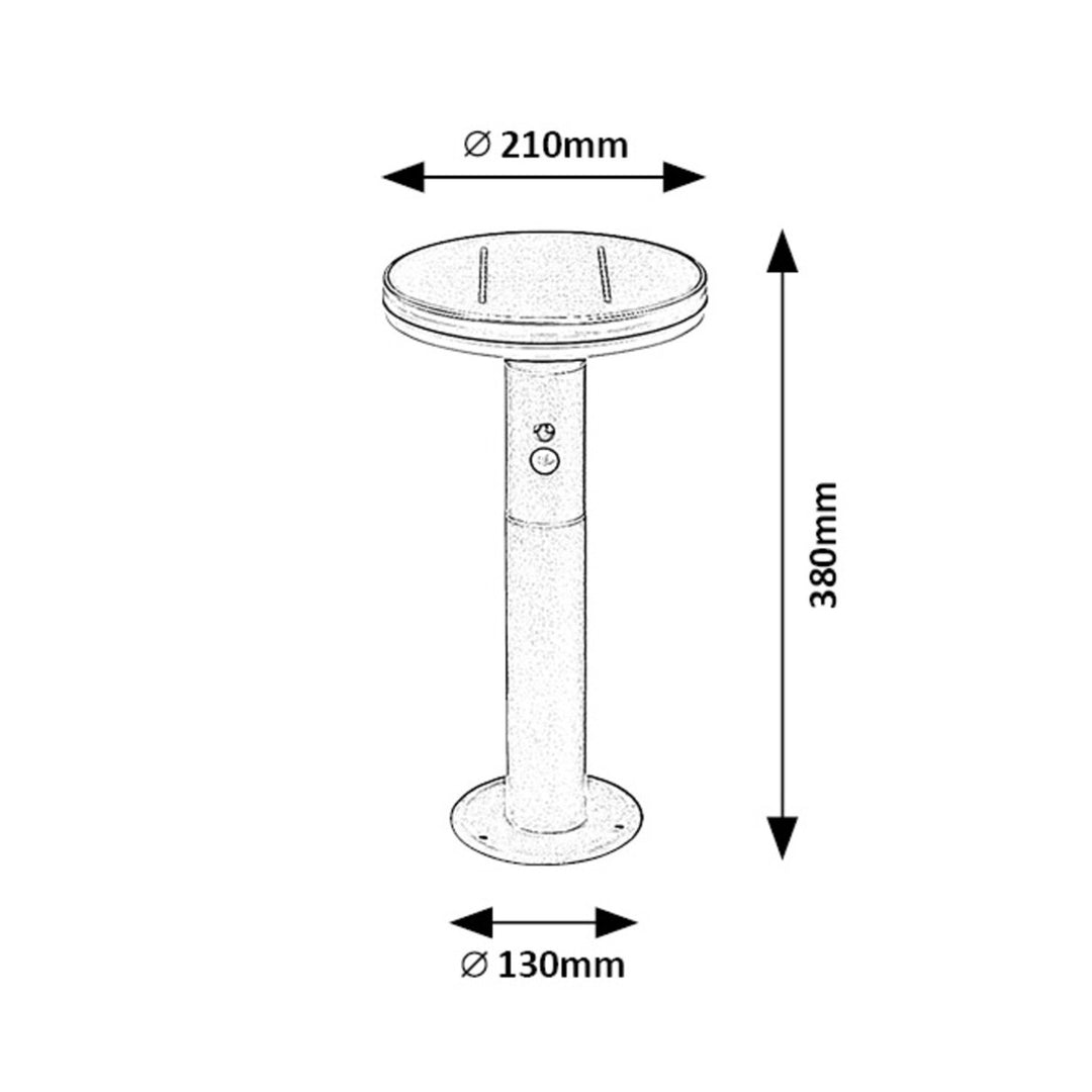 Rabalux - Solarlamp - buitenlamp met bewegingssensor - zonne-energie - 10W - IP44 - Zwart