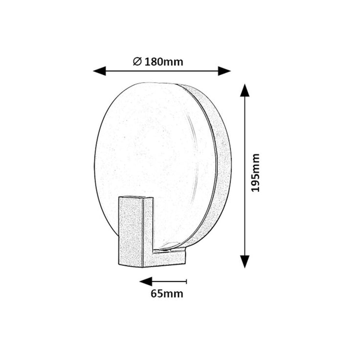 Rabalux Aplique de exterior, circular, IP44, 10W, negro, Chipre