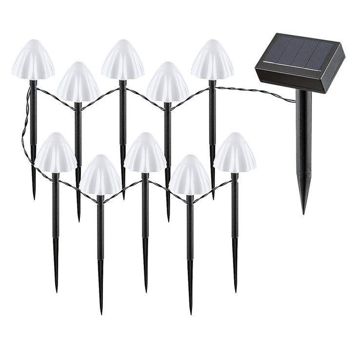 Rabalux Lámparas solares, 10 luminarias, LED, IP44, pantalla en forma de seta, Skadar