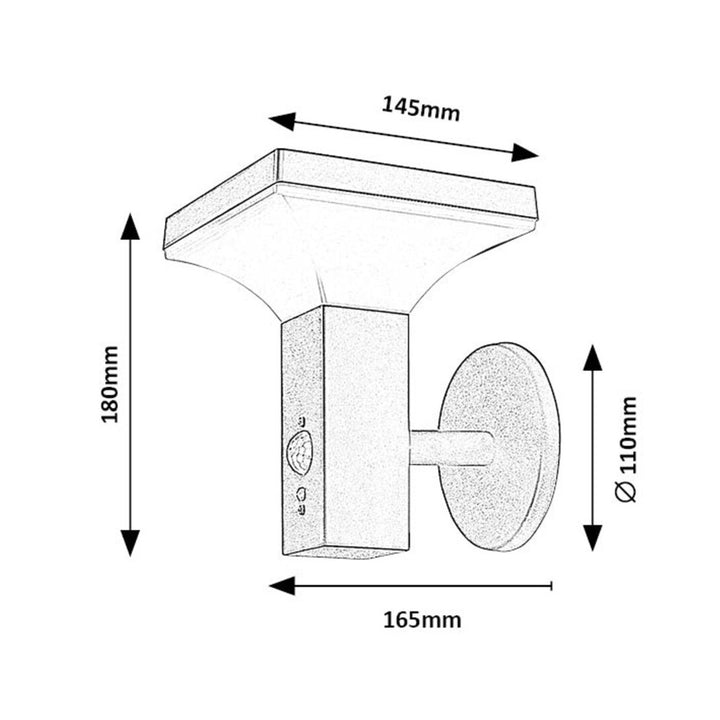 Rabalux, applique, extérieur, solaire, IP44, LED 4W, Geleen