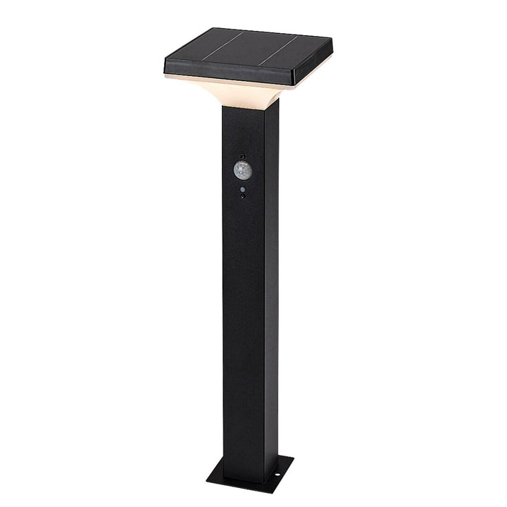 Rabalux Geleen Solarlamp LED 4W 3000K IP44 RVS Kunststof wit H: 50cm B: 14,5cm met PIR bewegingssensor Lichtsensor Zwart