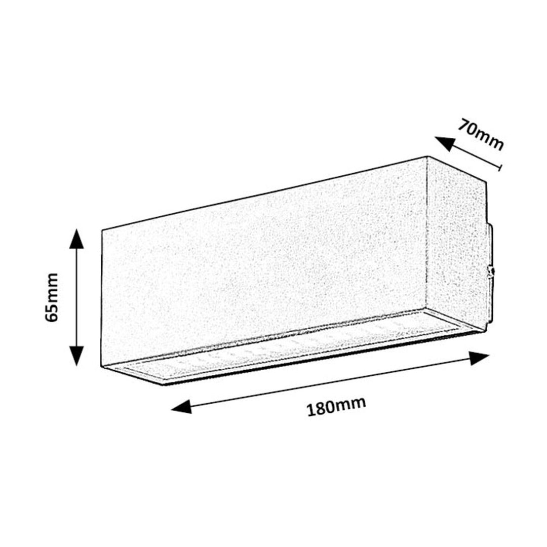 Rabalux Mataro Wall Lamp, Outdoor Light, Exterior Luminaire, LED, 10W, IP54