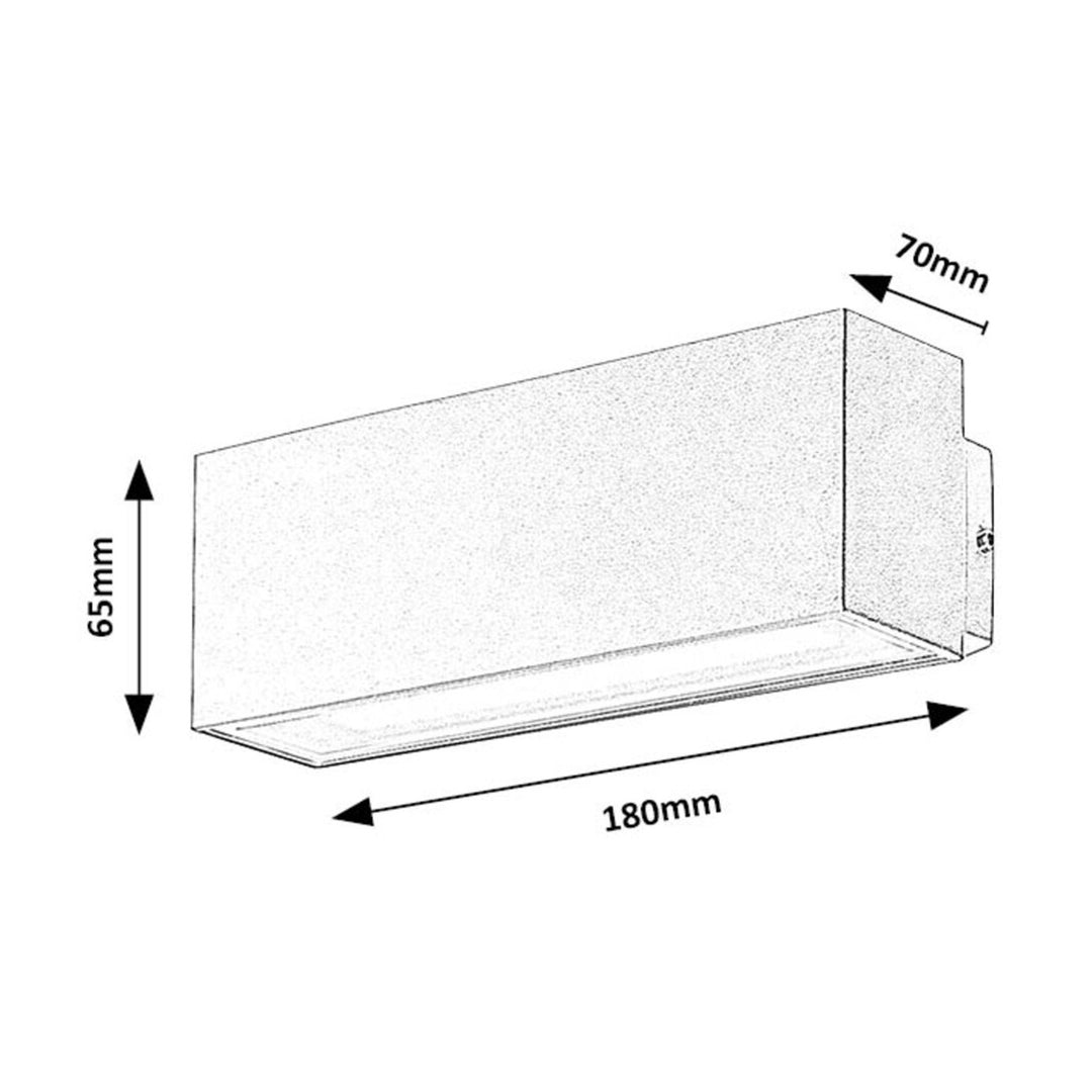 Rabalux Mataro Wall Lamp, Outdoor Light, Exterior Luminaire, LED, 10W, IP54