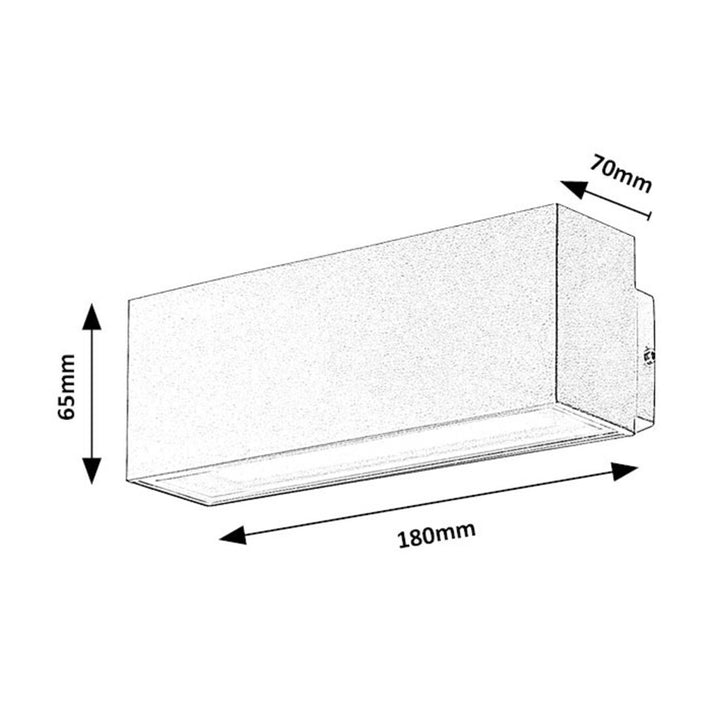 Rabalux Mataro Wall Lamp, Outdoor Light, Exterior Luminaire, LED, 10W, IP54