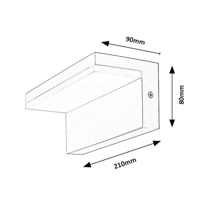 Rabalux Aplique de exterior, Lámpara LED con montaje en pared, 10W, IP54, Color blanco, Zaragoza