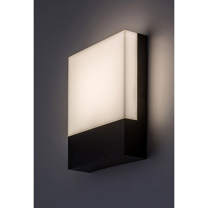 Rabalux Lámpara de exterior, Aplique de pared, LED 10W, IP44, Color negro, Gimone