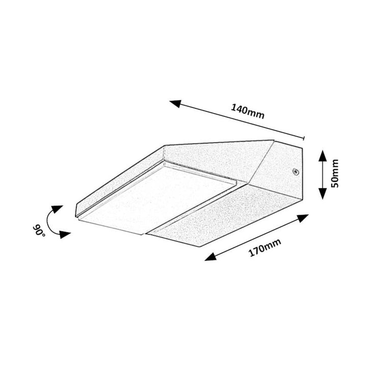 Lampe Rabalux, extérieur, montage mural, LED, 13W, IP65, Senica