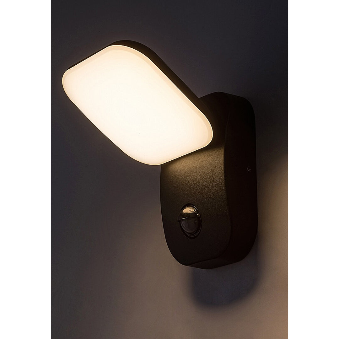 Rabalux Lampe, Wandleuchte, Außen, LED 12W, Bewegungsmelder, IP44, Odiel