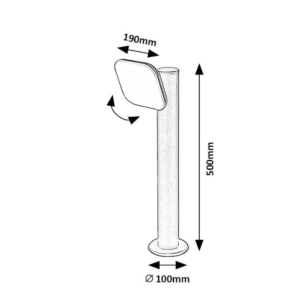 Rabalux Odiel Outdoor Lamp, Standing, Outdoor Light, LED 12W, IP44, Black