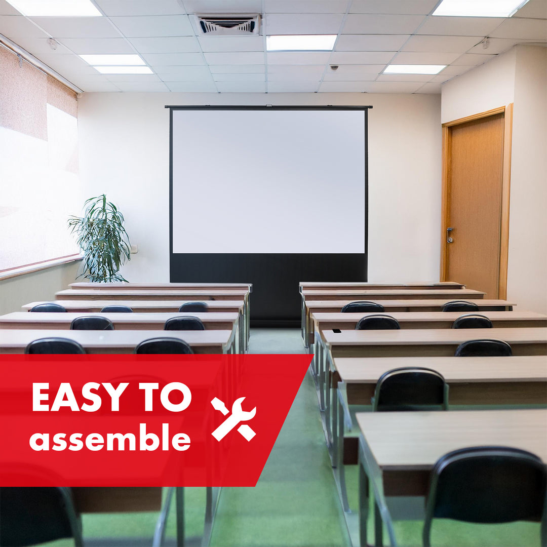 Tragbare Projektionswand Maclean, kompakt, Bodenprojektionswand, 66", 16:9, MC-210