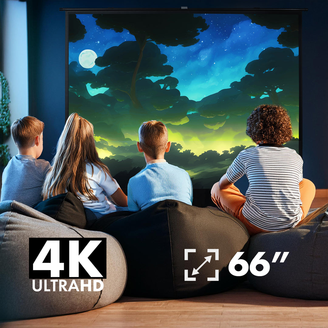 Tragbare Projektionswand Maclean, kompakt, Bodenprojektionswand, 66", 16:9, MC-210