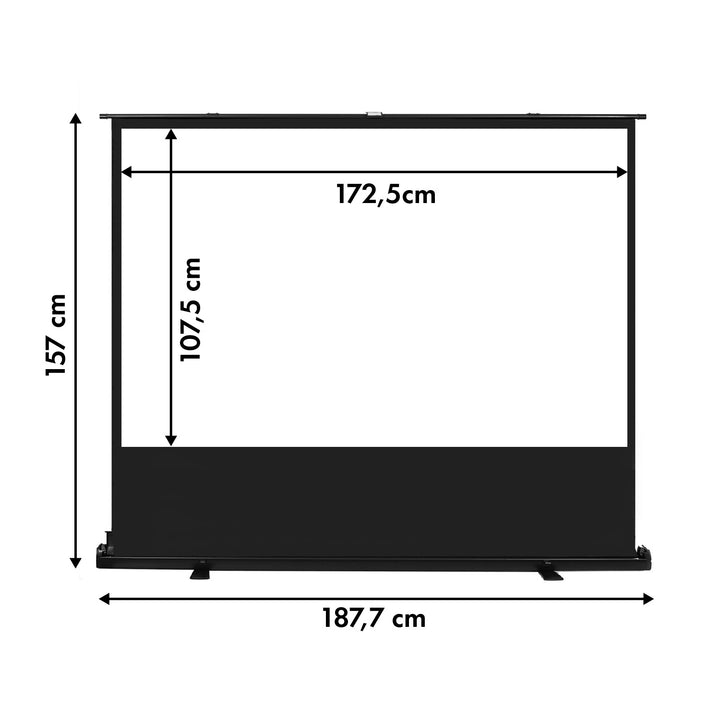 Maclean  MC-211 Écran de projection portable  compact sol 100" 4:3