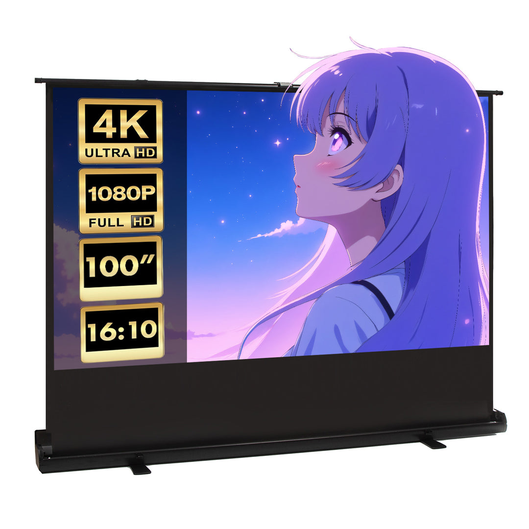 Maclean MC-213 Portable Projection Screen, Compact, Floor, 100", 16:10