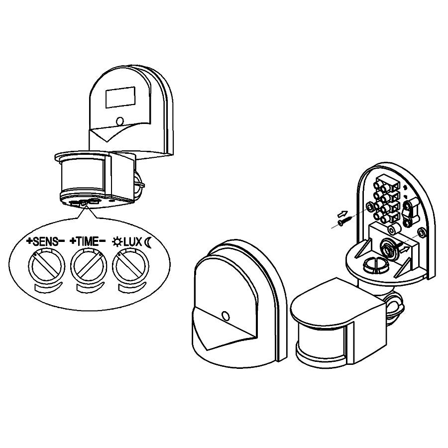 Maclean Bewegings- en schemersensor voor wandmontage 180° max 1200W grijs MCE25 GR