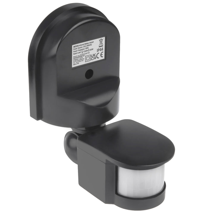 Maclean MCE25 GR Wall-Mounted 180° Motion &amp; Dusk Sensor, 1200W Max, Grey