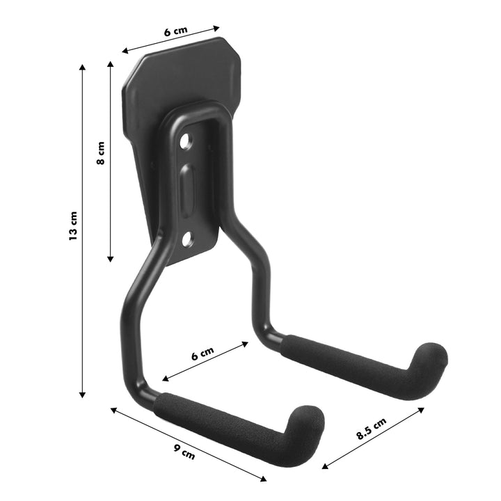 Maclean MC-439 Gancho de Garaje, Soporte de Pared para Neumáticos, Escaleras, Bicicletas, Gancho de Pared para Organización, Colgador de Herramientas, Carga máx. 35kg (Distancia a la pared: 9 cm)