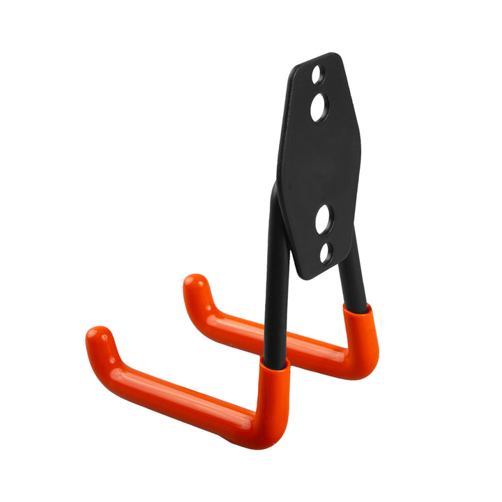 Maclean MC-442 - Ophanghaken - Stalen garage muurbeugel - Wandmontage - Ophangsysteem - voor banden gereedschap ladder slangen en fiets - max 70kg - Zwart / Oranje