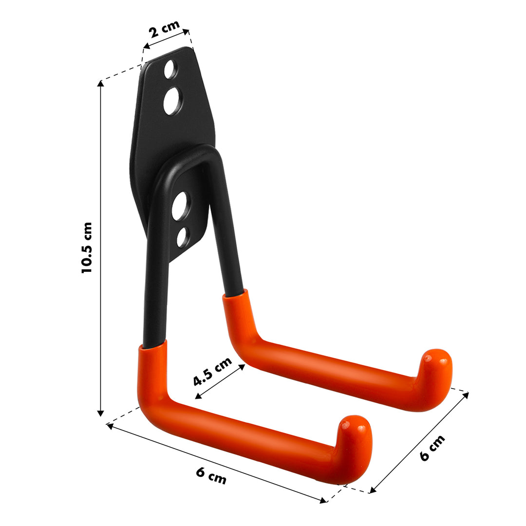 Maclean MC-442 Support mural de garage pour pneus outils de jardin échelle tuyaux acier charge max 70kg